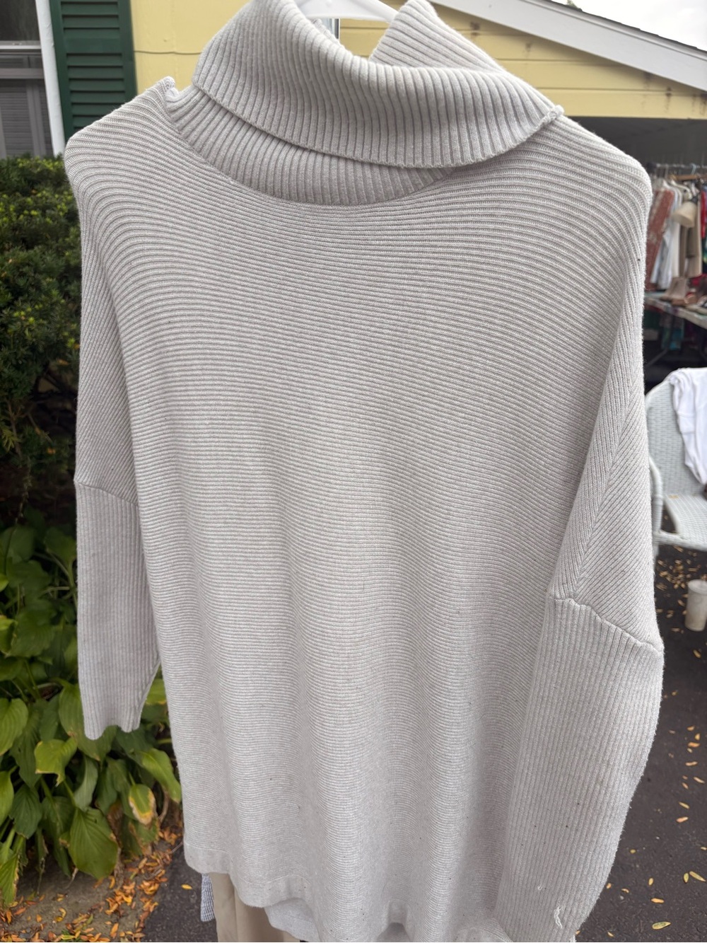 Turtleneck Ribbed Sweater - Cream